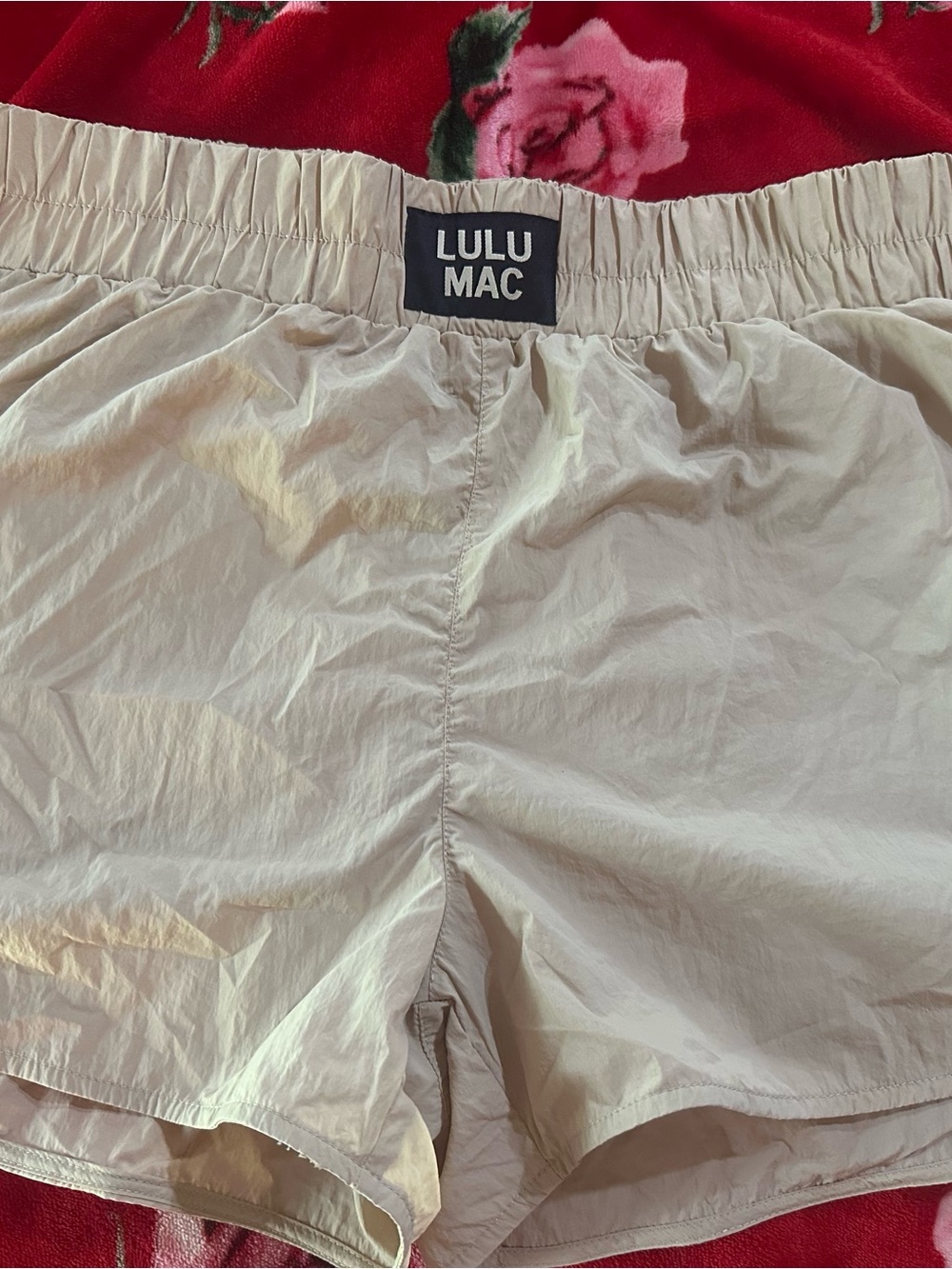 Lulu Mac Women's Athletic Shorts in Light Beige
